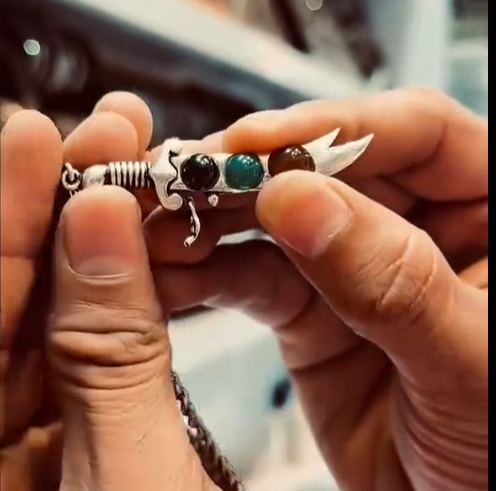 Beautiful Zulfiqar Necklace with Stones