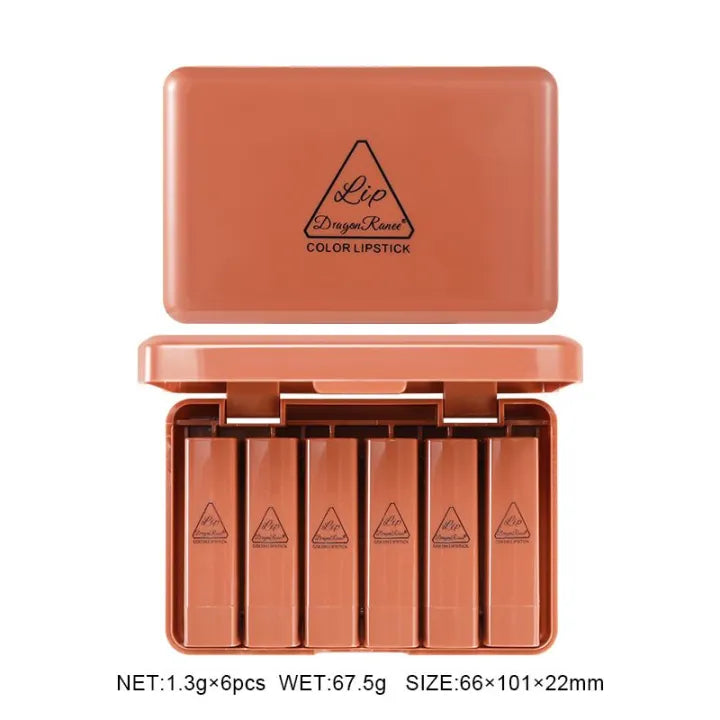 Set Of 6 Velvet Long Lasting Waterproof Lipstick