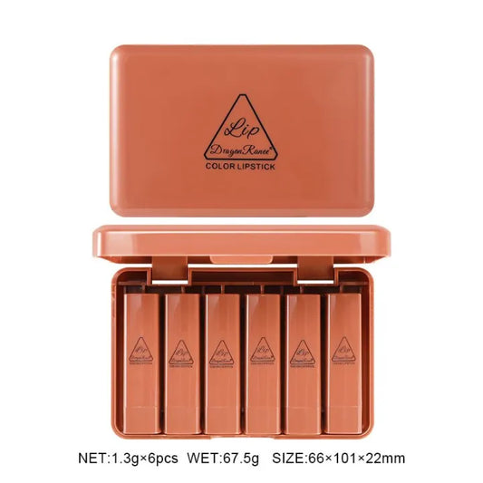 Set Of 6 Velvet Long Lasting Waterproof Lipstick