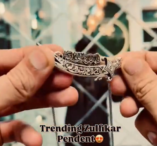 opening  zulfiqar sword Necklace