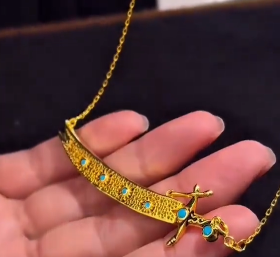 New Zulfiqar Golden Necklace
