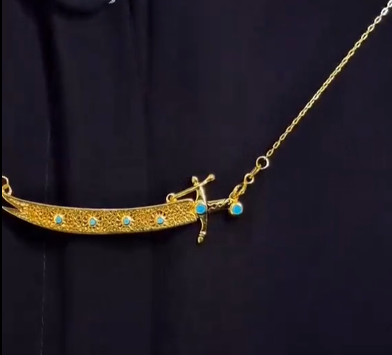New Zulfiqar Golden Necklace