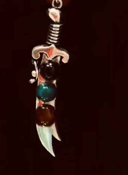 Beautiful Zulfiqar Necklace with Stones