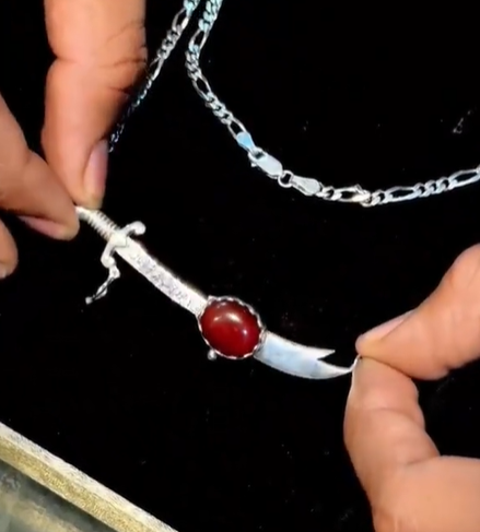Zulfiqar Aqeeq Necklace