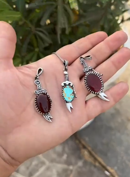 Zulfiqar Aqeeq nd feroza Necklace