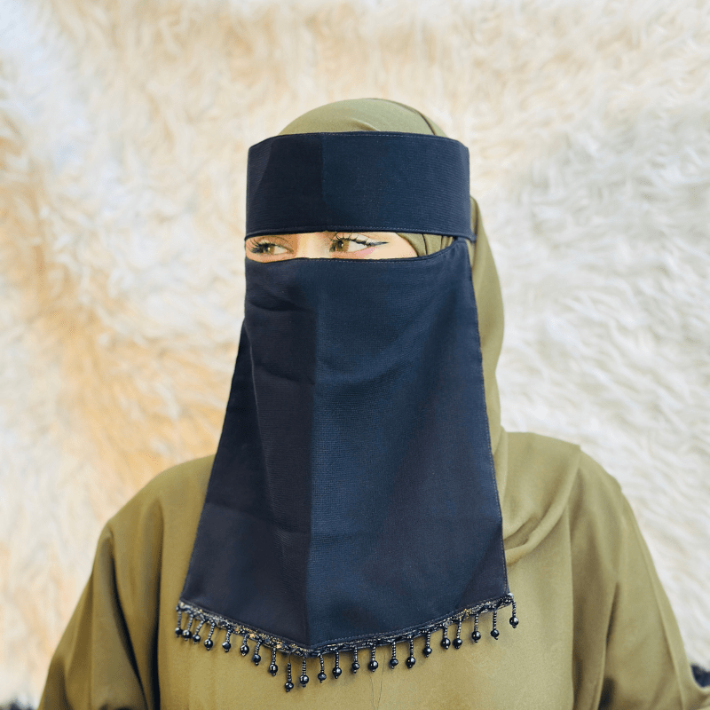 Beaded saudi niqab