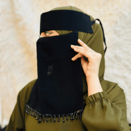 Beaded saudi niqab