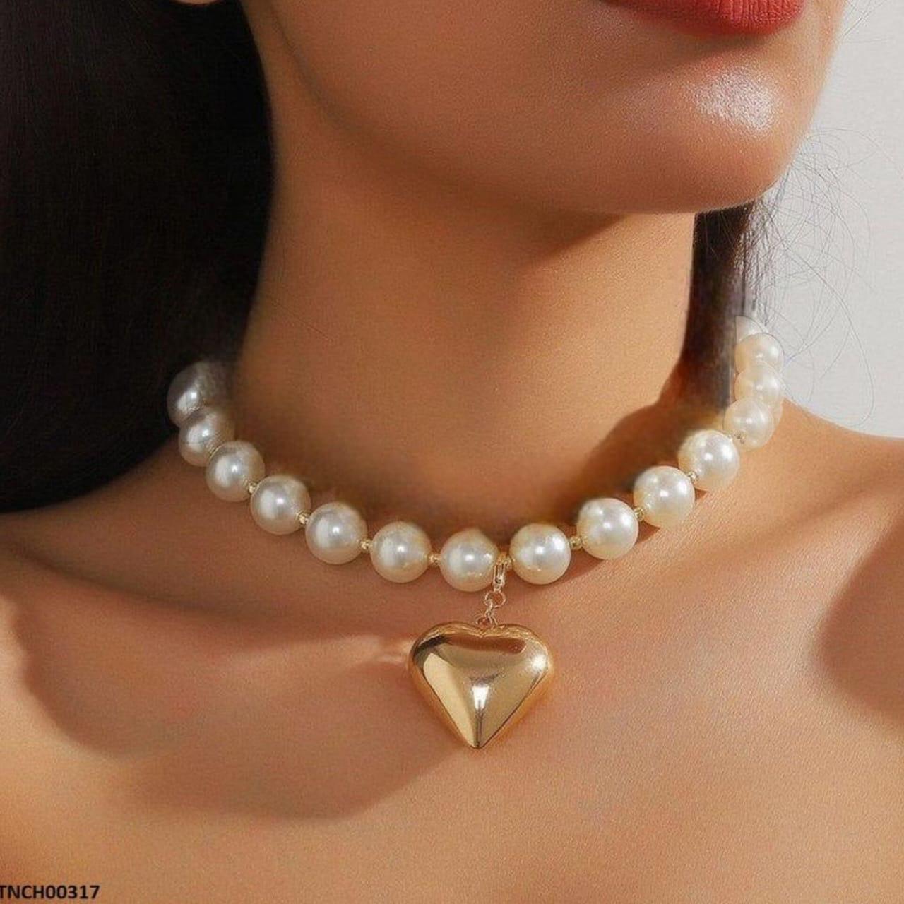 Pearl Heart Necklace