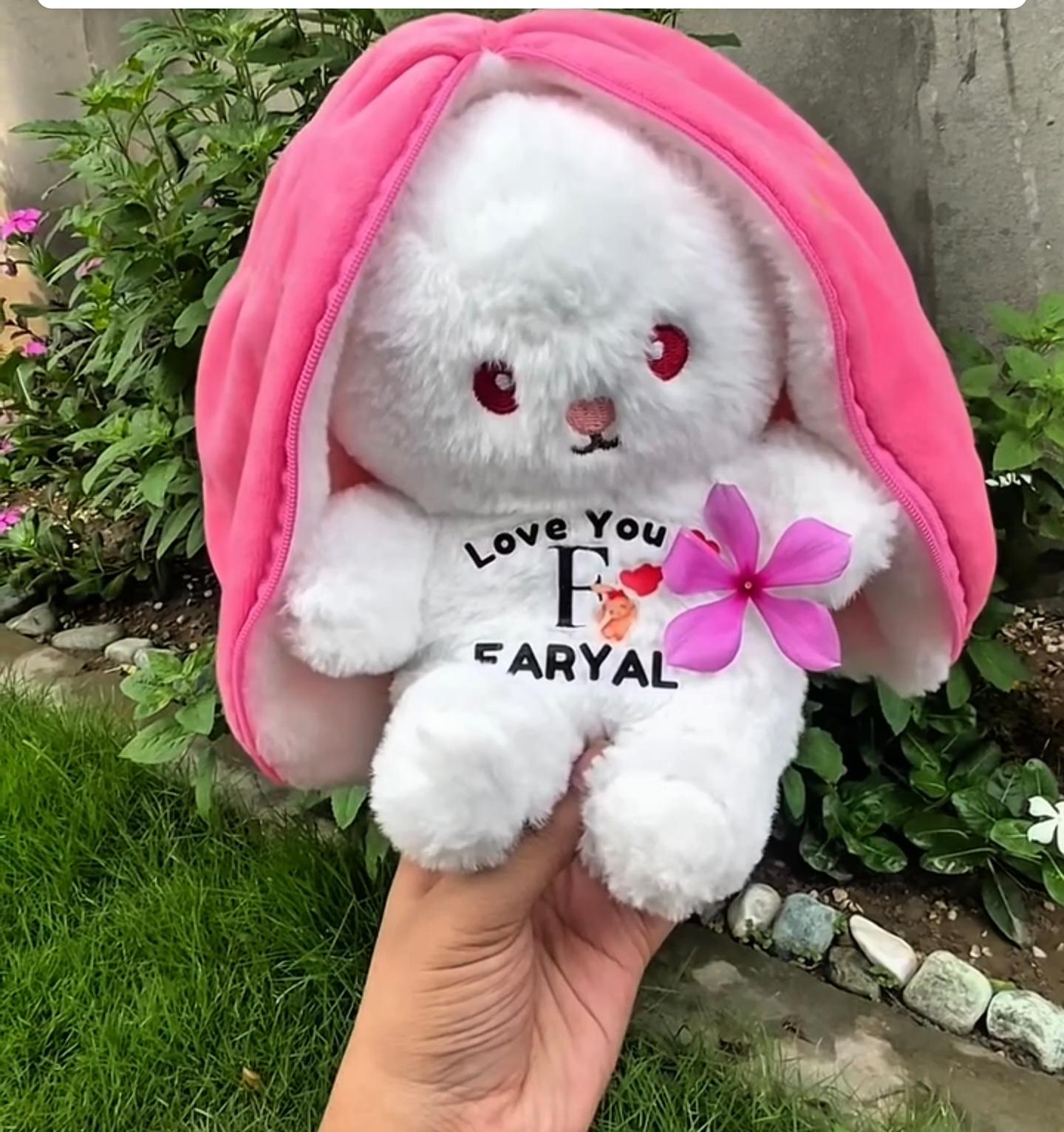Teddy Bear Bunny Plush Pillow